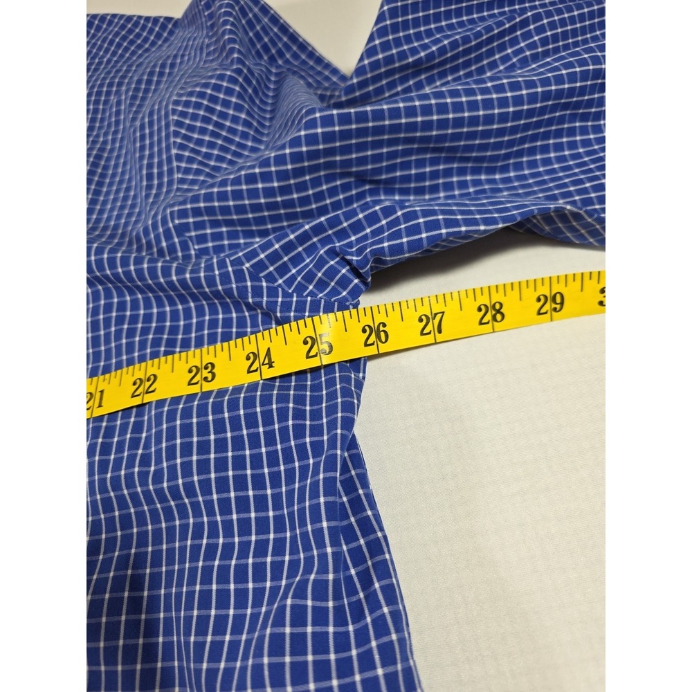 Brooks Brothers Men's Blue White Check Cotton Long Sleeve Button Down 17-35 - Picture 5 of 8